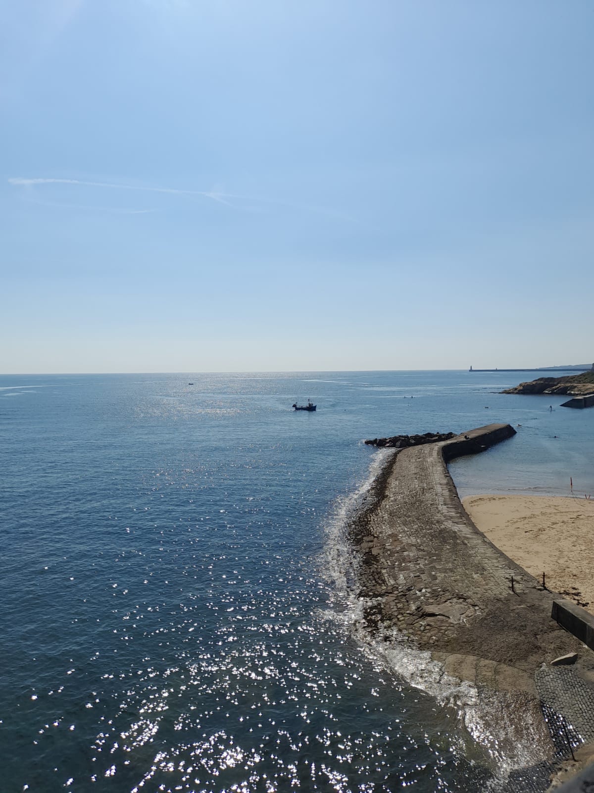 a harbour entrance in summer