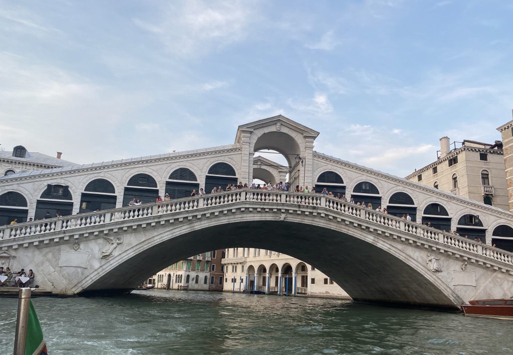 Rialto Bridge from the water