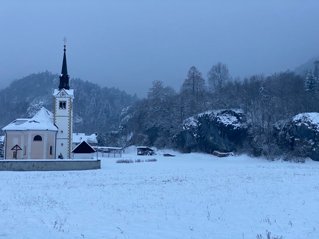 Church, snow, winter