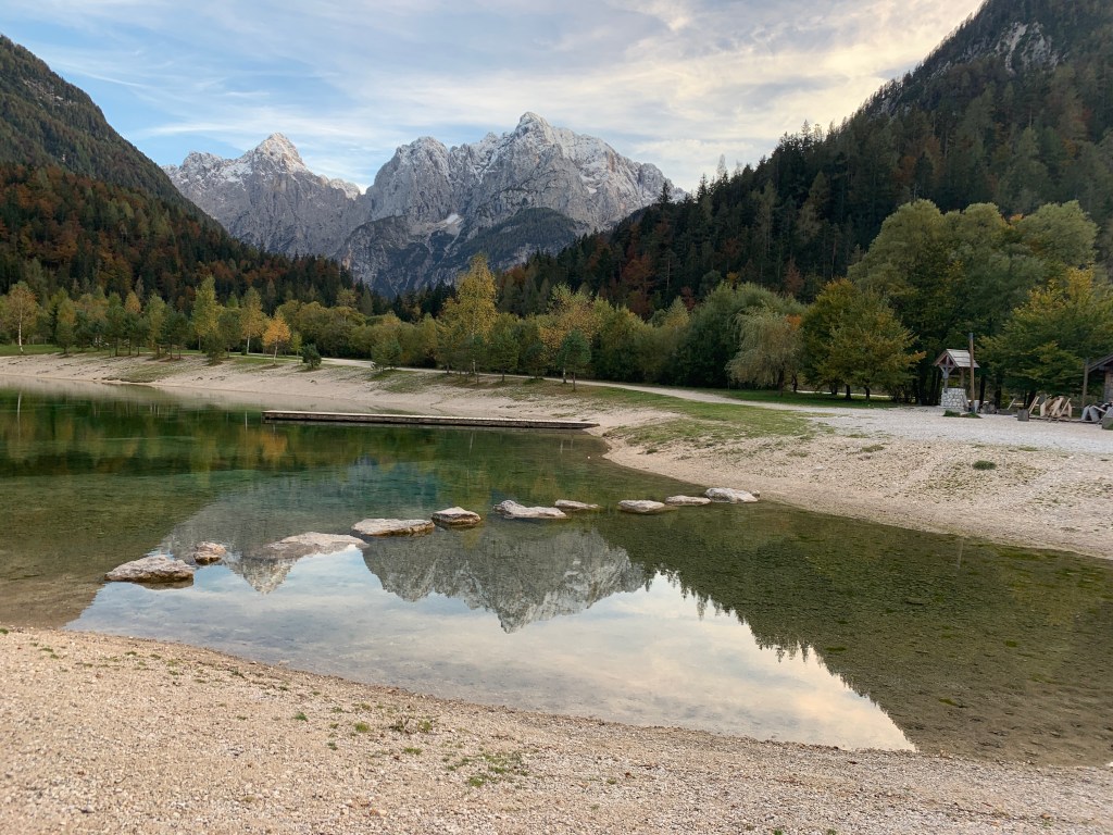 lake, mountains, reflections