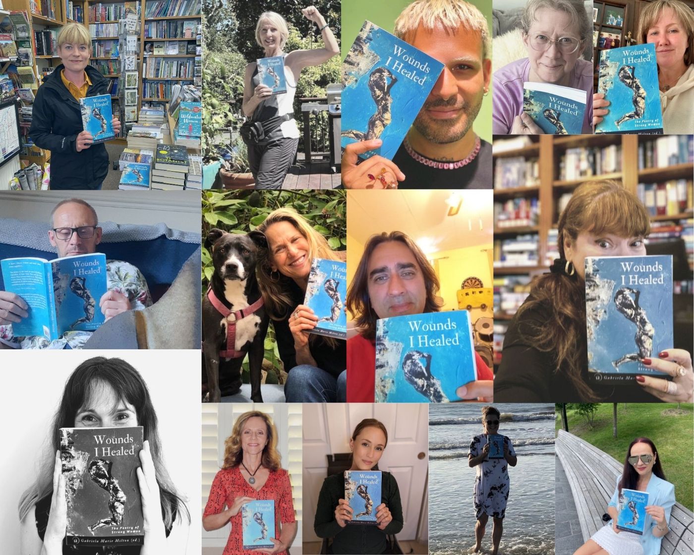 Authors holding copies of their book