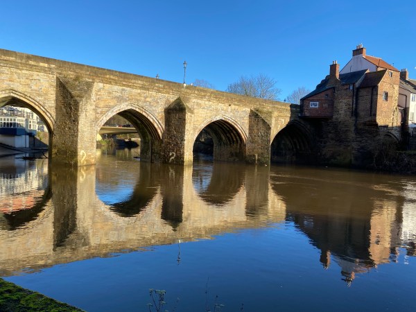 Reflections, river, bridge