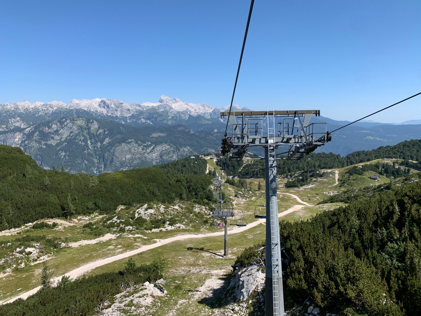 Vogel Ski Centre with Triglav in the distance