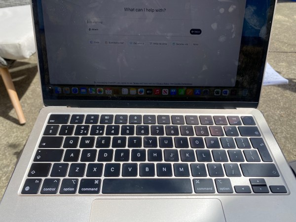 Laptop showing ChatGPT